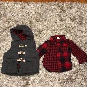 Baby’s boy vest and shirt